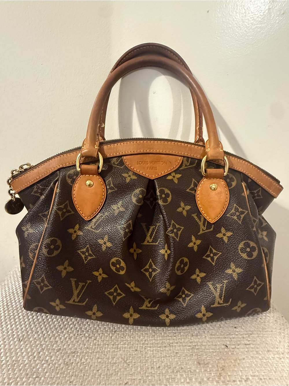 Louis Vuitton Tivoli PM Monogram Canvas Brown Top-Handle Bag
